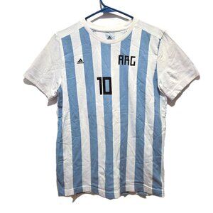 Adidas Argentina Lionel Messi 2018 Home Soccer Kit Shirt Jersey Youth Large
